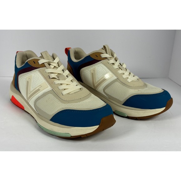 Vionic Strider Multi Color Walking Sneakers Cream Blue Red WSTRIDER Womens 8.5 - Picture 2 of 9